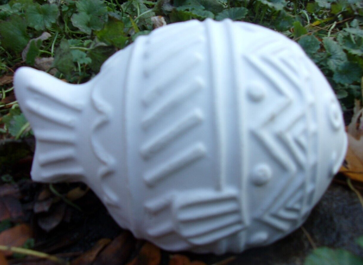 Fat fish latex mold plaster concrete rubber casting mould 6″ L x 4″W x 3.5″H.