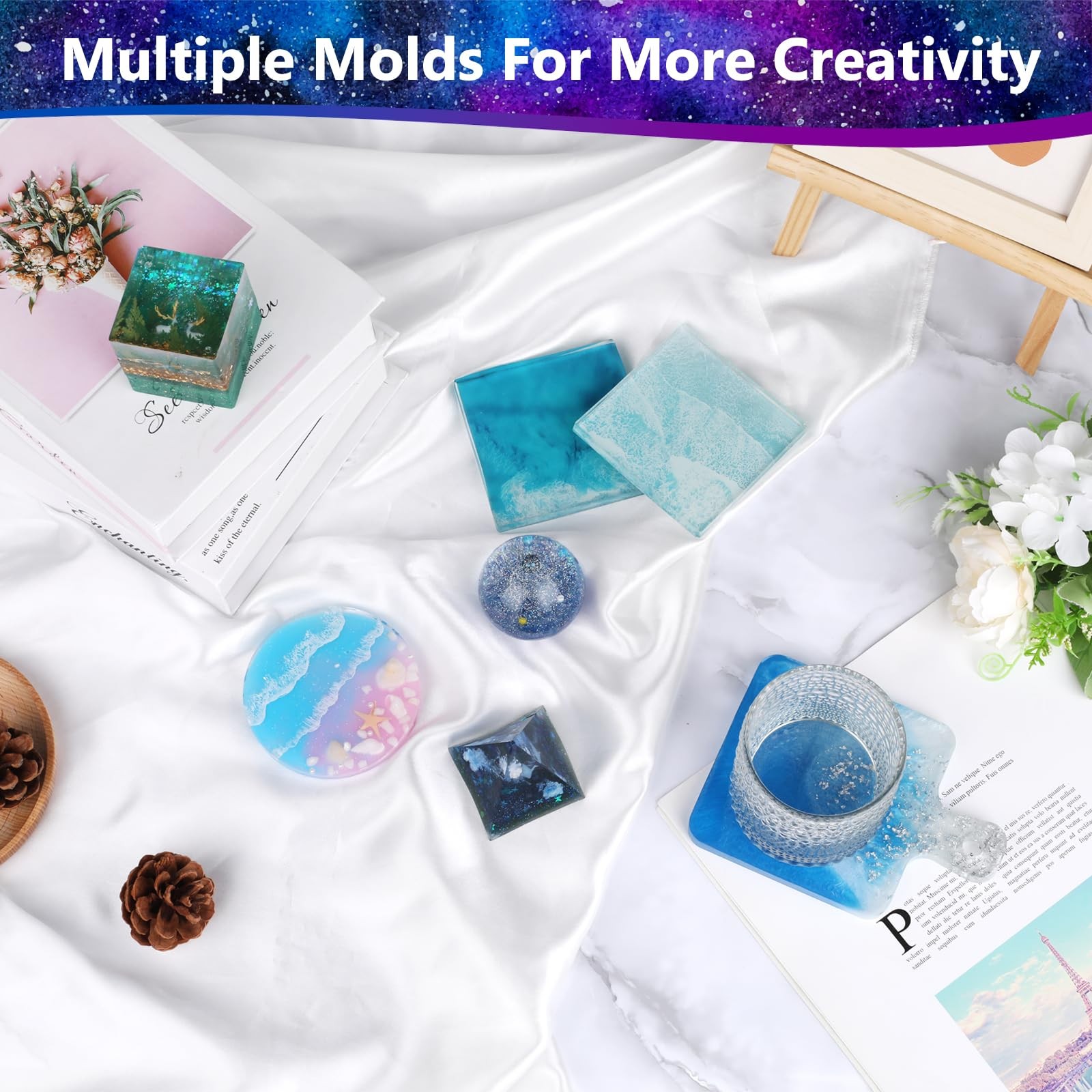 Epoxy Resin Kit for Beginners Resin Kit with Molds 18OZ Epoxy Kit with Dried …