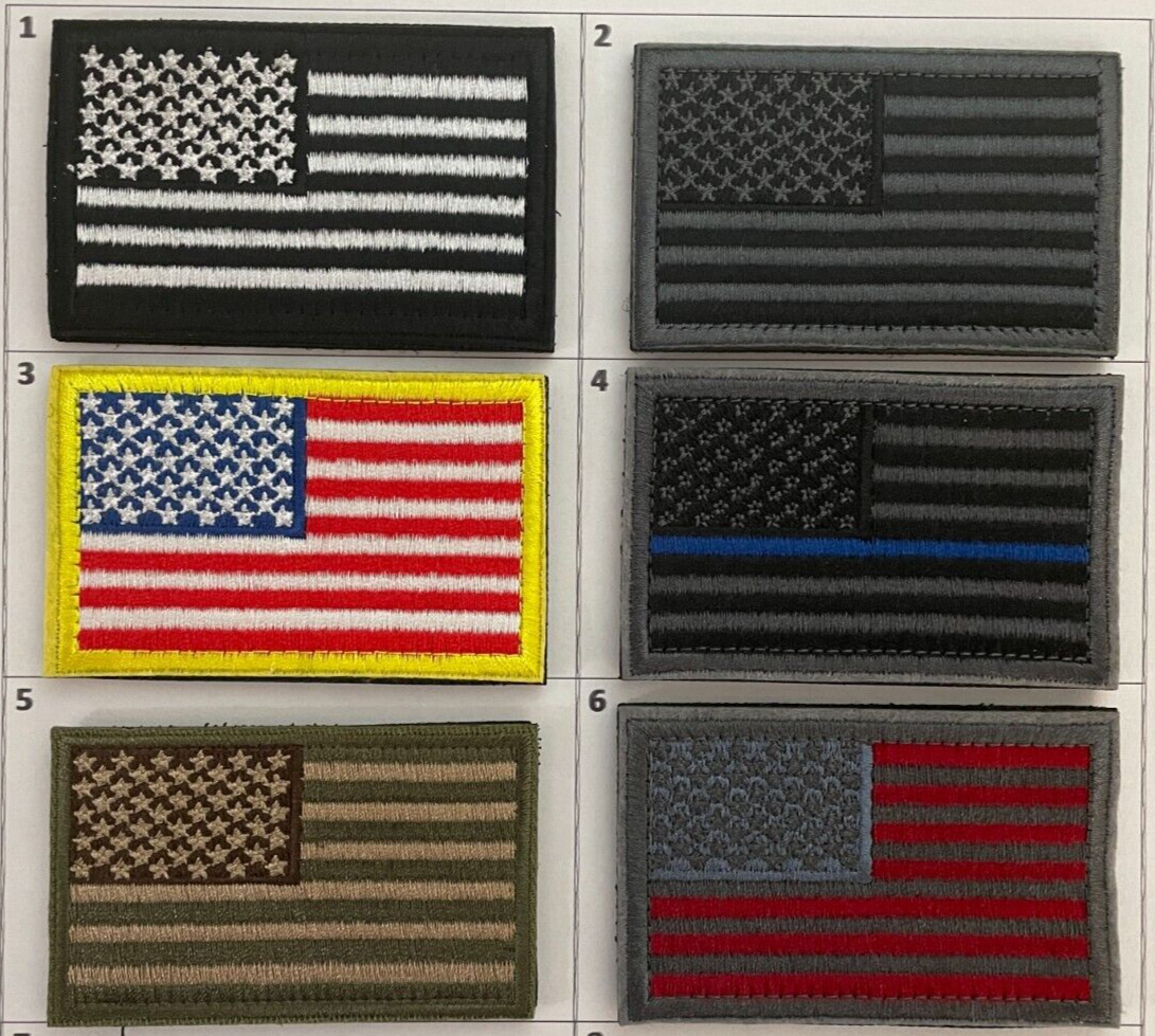 UNITED STATES of AMERICA US Flag Patch Hook and Loop Fastener