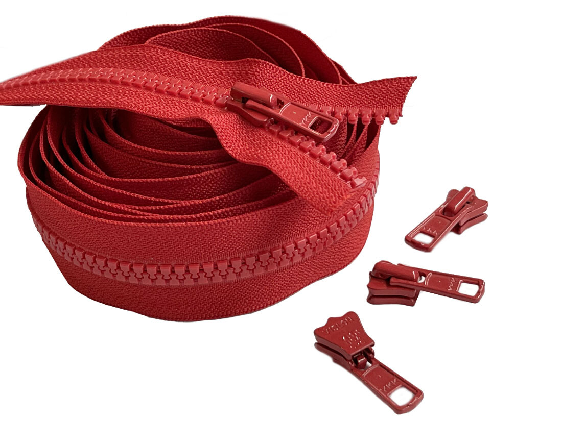 Continuous Zipper YKK#5 Molded Plastic Vislon Chain Match Pull Make-A-Zipper