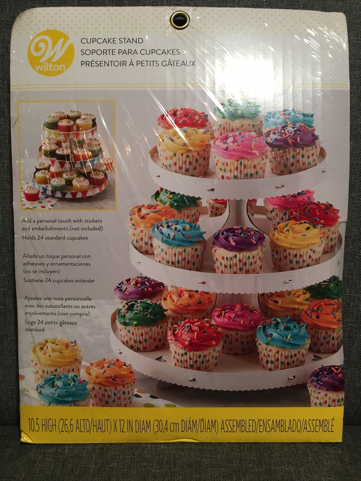 Cupcake Stand White 12″X10.5″ Holds 24 Cupcakes 070896152275