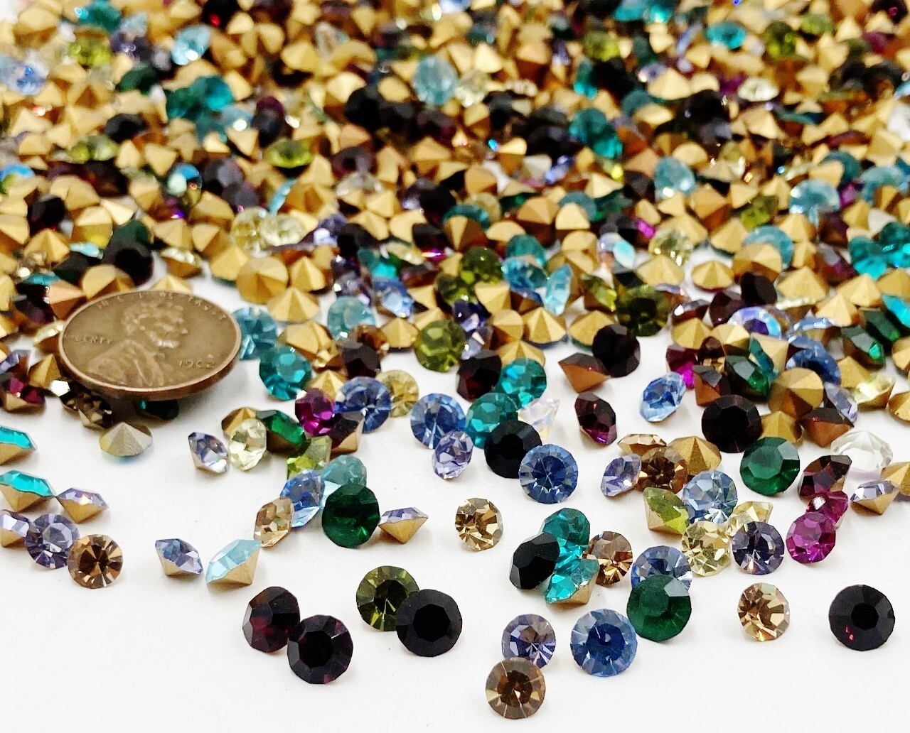 50 Vintage Preciosa Crystal 5mm. To 6mm. Rhinestones – Jewelry Repair J57