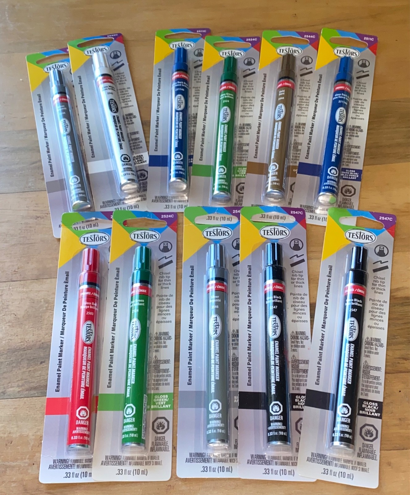 New 11 TESTORS all purpose ENAMEL PAINT MARKER plastic wood MODELING markers