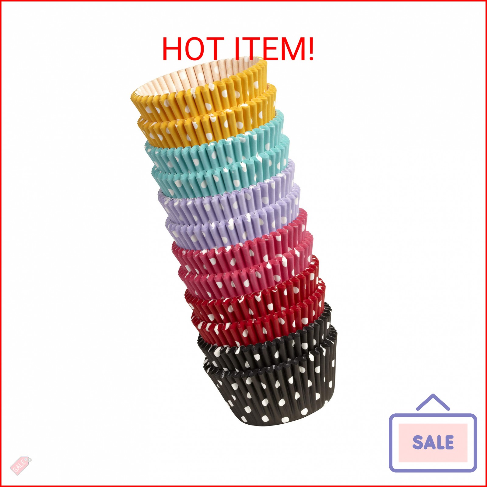Wilton Standard Cupcake Liner Baking Cups, 300 Count, Polka Dots