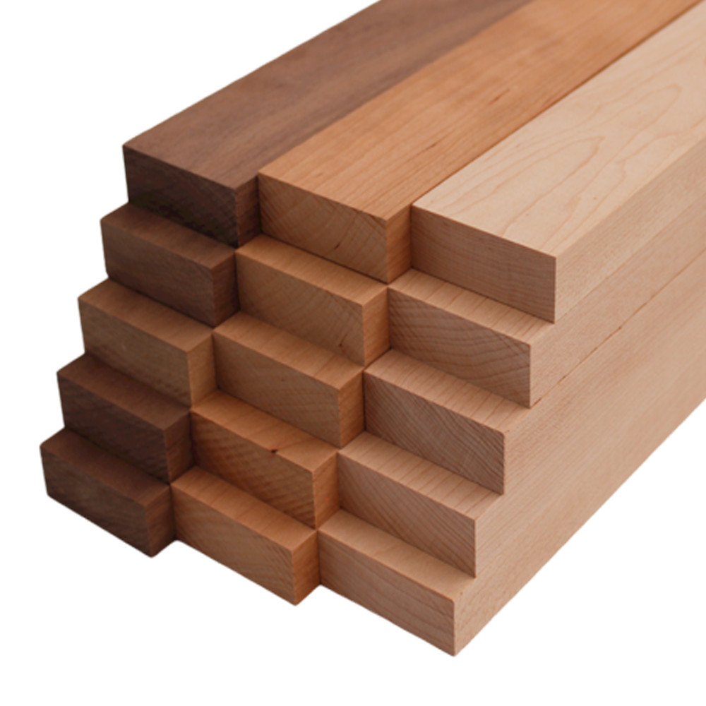 Domestic Variety Pack 5 Walnut, 5 Maple and 5 Cherry Boards – 3/4″ x 2″ (15Pcs)