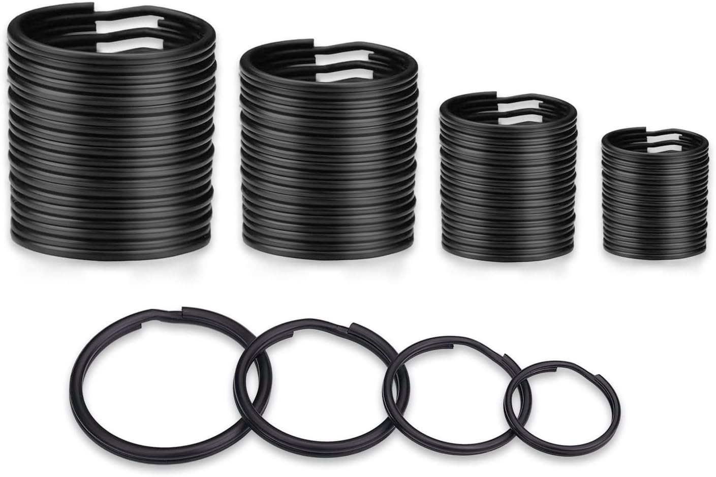 Key Ring Split Rings Assorted Metal [40 Pack]