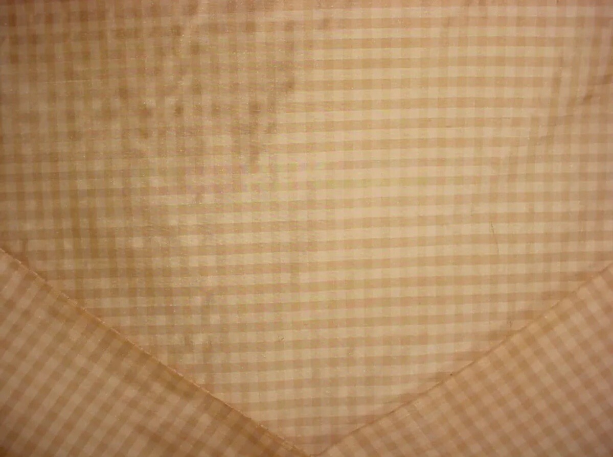 Kravet Imperial Yellow Saffron Silk Check Plaid Fabric 14 Yards