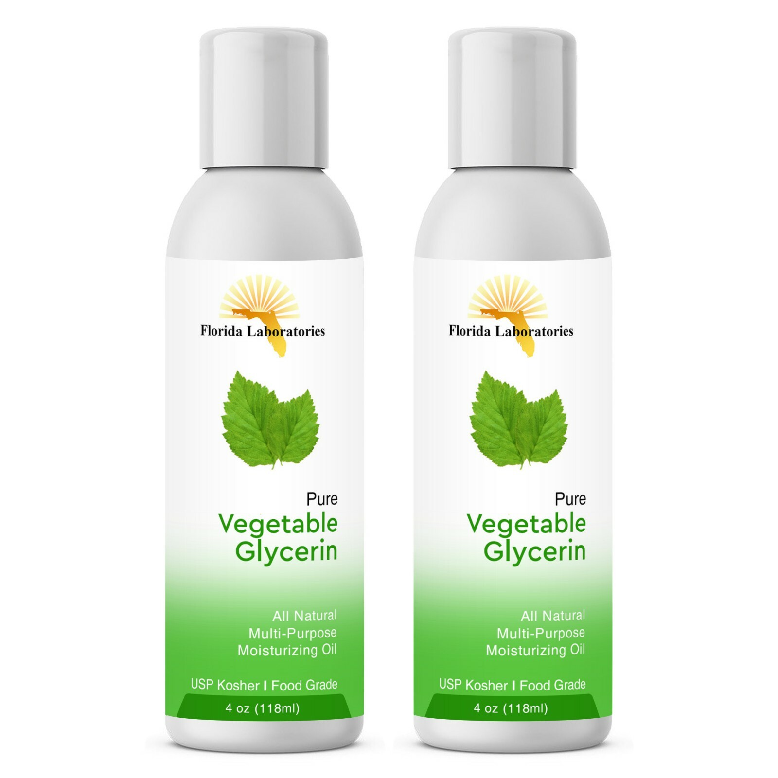 2 Bottles 4 oz of Vegetable Glycerin USP VG Kosher 99.9% Pure Food Grade