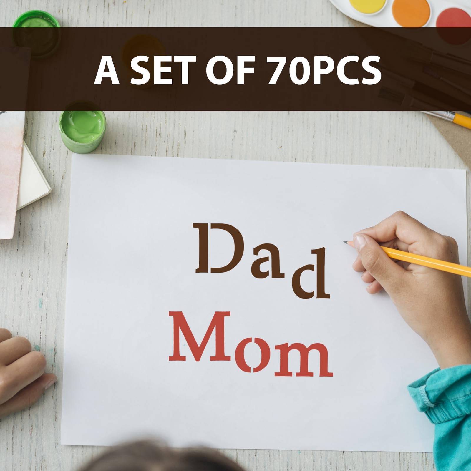 1 Inch Letter and Number Stencils – 70 PCS Reusable Alphabet Templates for Pa…