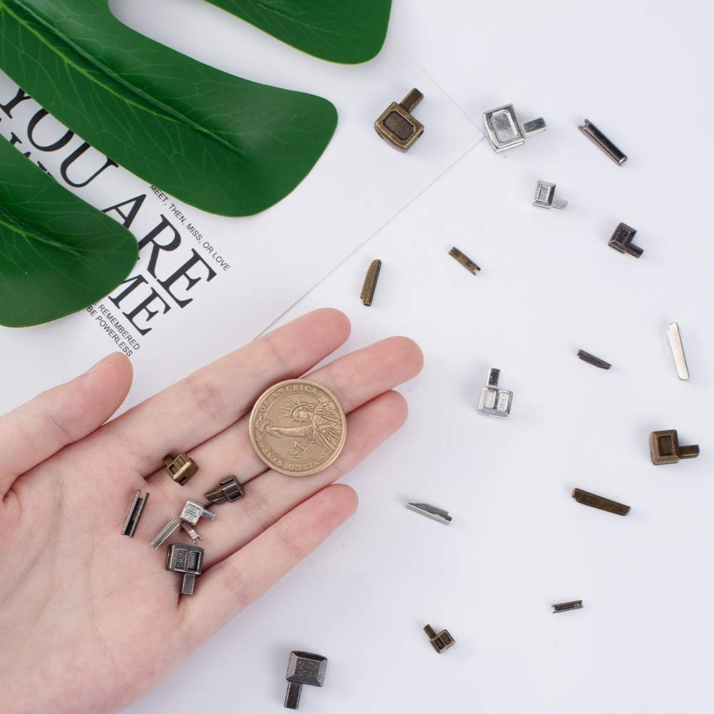 24 Pcs Metal Zipper Latch Slider Retainer 3 Color #3#5#8#10 Insertion Pin Zipper