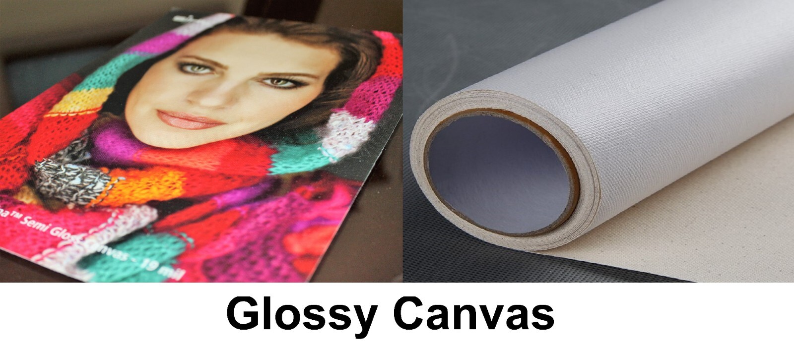 Gloss Canvas Poly-Cotton Aqueous Inkjet Universal Museum Fabric Roll 2:1 Weave