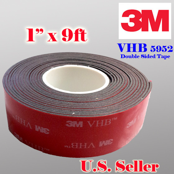 3M 1″ x 9 ft VHB Double Sided Foam Adhesive Tape 5952 GoPro Sony Action Cam