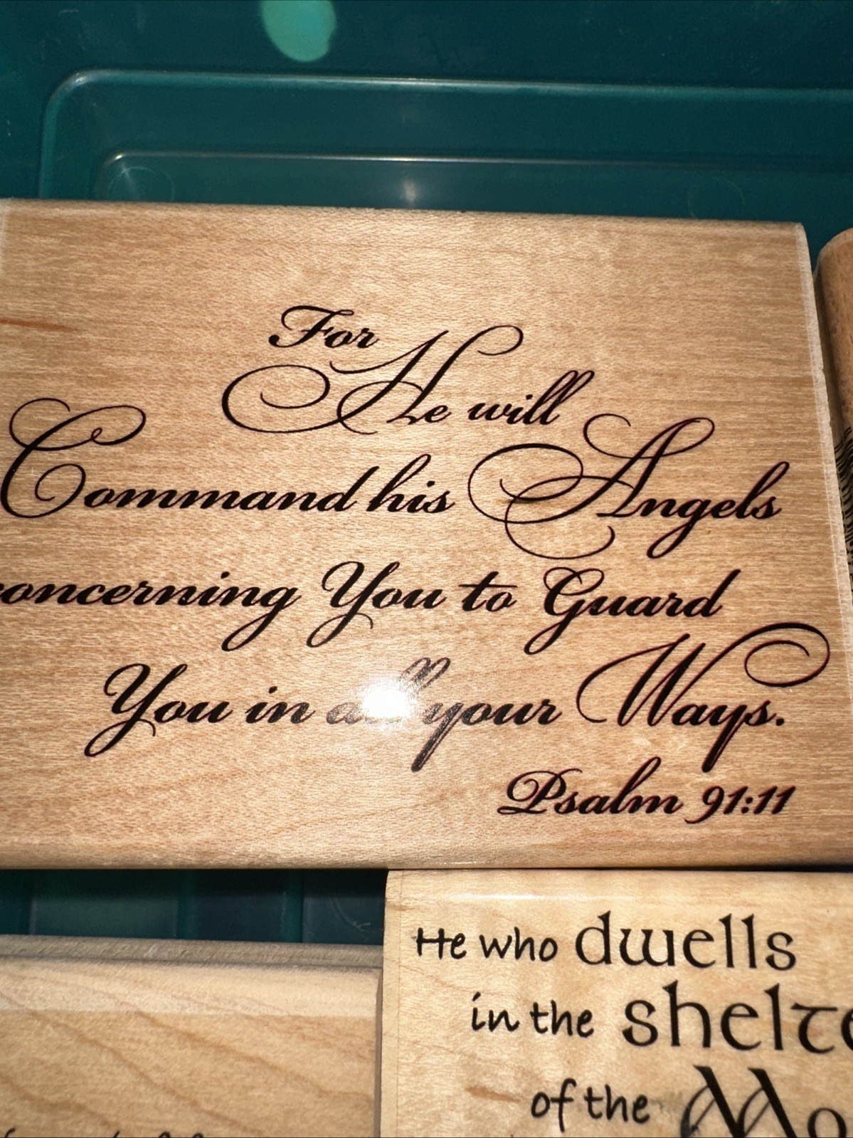 RELIGIOUS Bible Journaling Verses Psalms Rubber Stamps Lot of 12 Praise The Lord