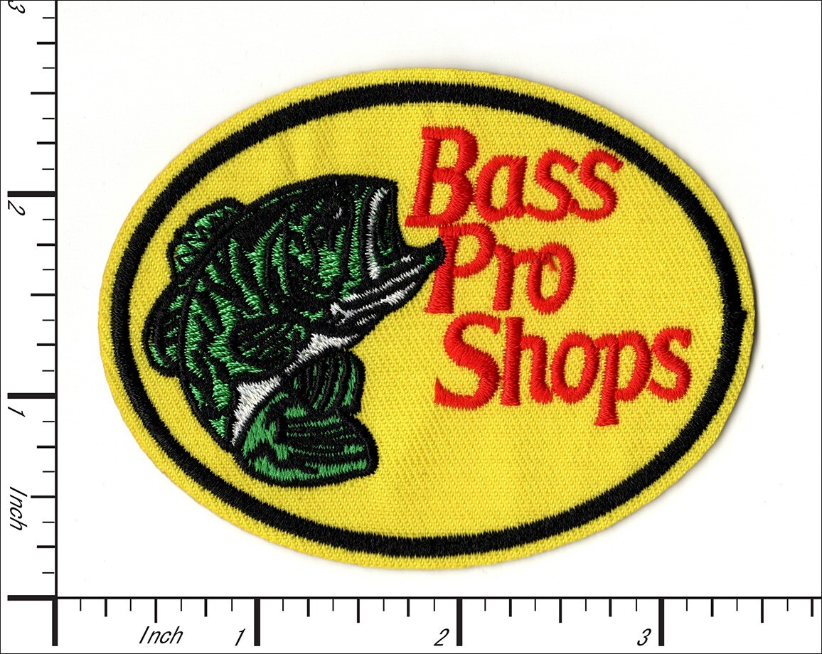 18 Pcs Embroidered Sew or Iron on patches Bass Pro Fishing 82x63mm AP013fC