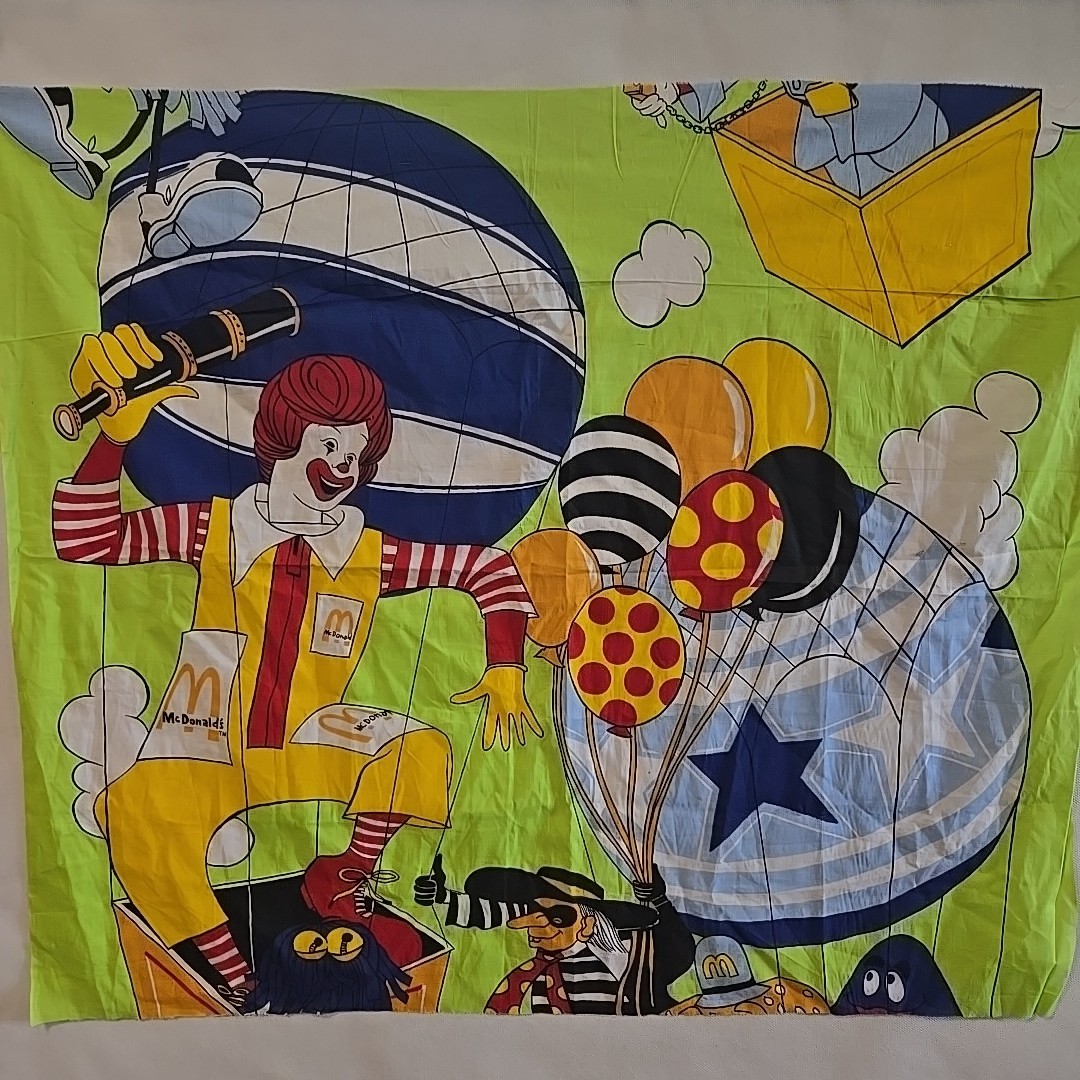 Vintage Ronald McDonald Fabric Panel 35″x30″ Unknown Manufacturer