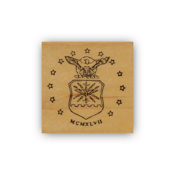 United States Air Force Symbol mounted rubber stamp, military CMS#4