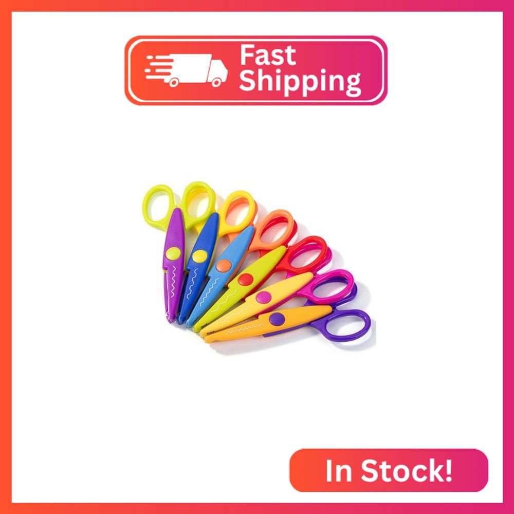 Mr. Pen- Craft Scissors Decorative Edge, 6 Pack, Retro Colors, Zig Zag Scissors