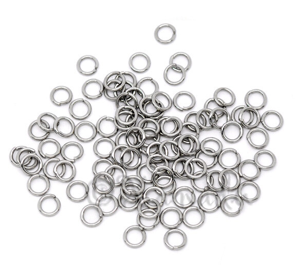 Jump Rings 6mm – 100/200/500 Stainless Steel 18 Gauge 1mm Open Jump Rings F0270