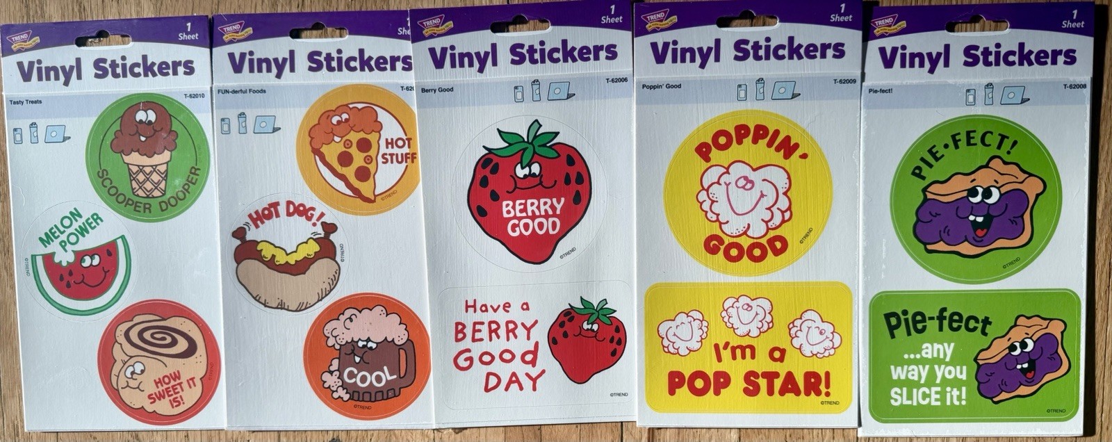 TREND Retro Scratch ‘n Sniff Stinky Stickers® FULL SET VINYL STICKERS NIP