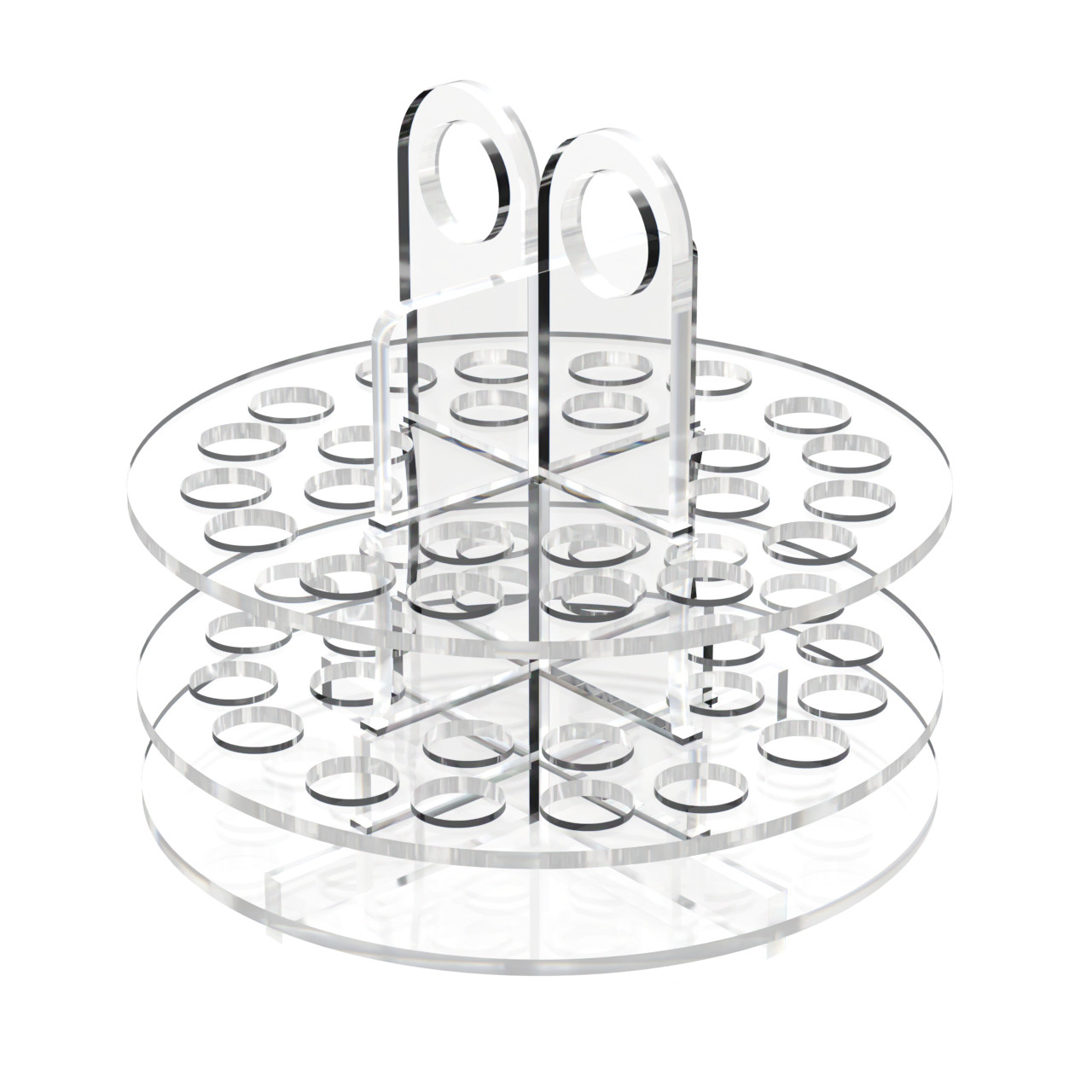 24 Slot Pen Holder Clear Acrylic Desktop Marker Paintbrush Organizer