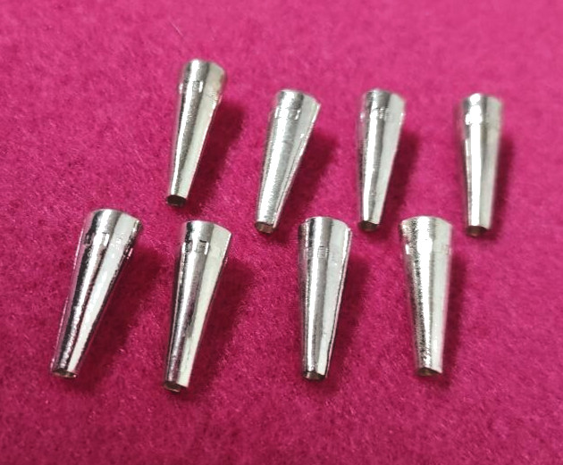 10 End Cones Bead Necklace ends Silver filled 3/4″ x 7.2 mm x 3.0 mm