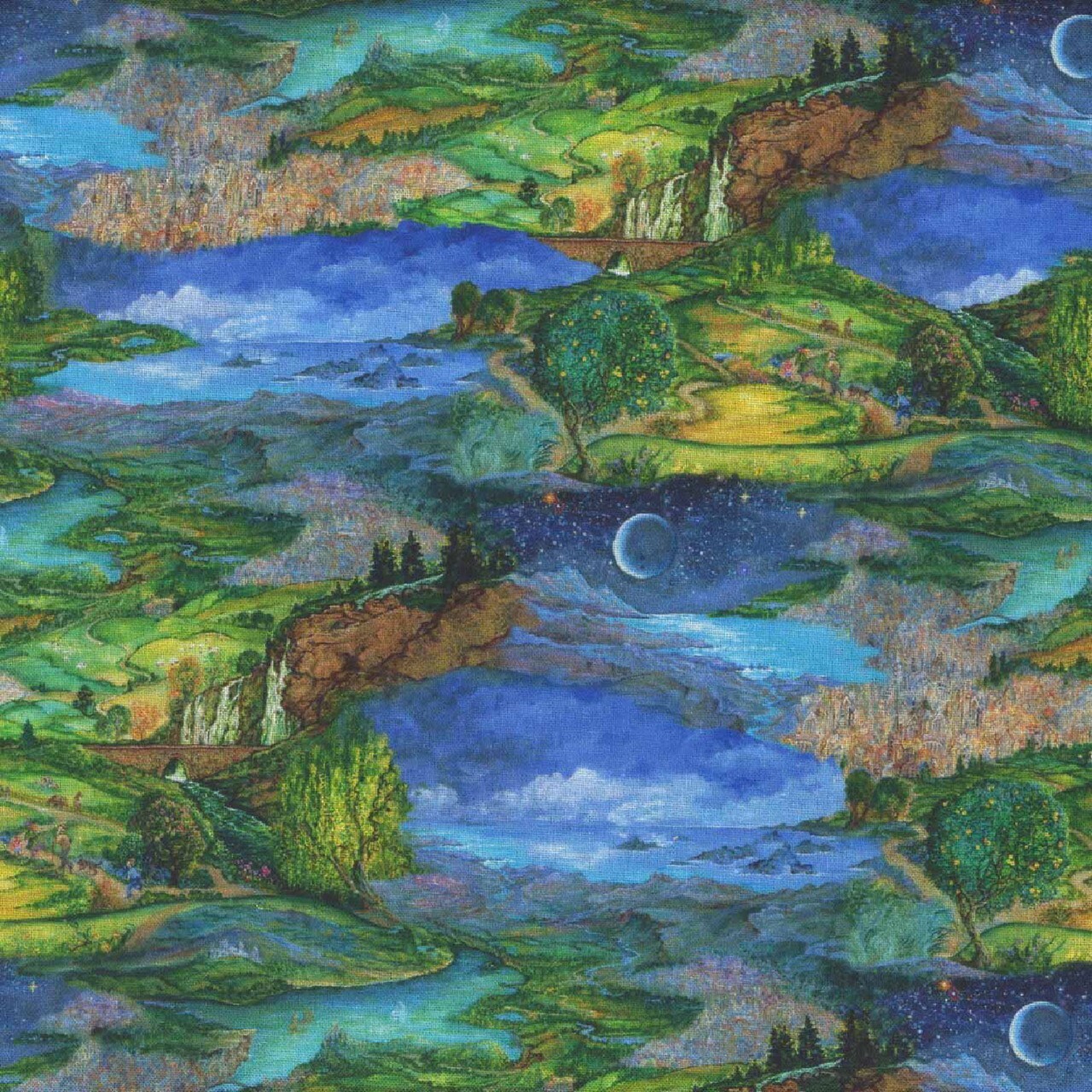 Love is All Around Beauty In Flight Blue Butterflies BTY 44″ Wide
