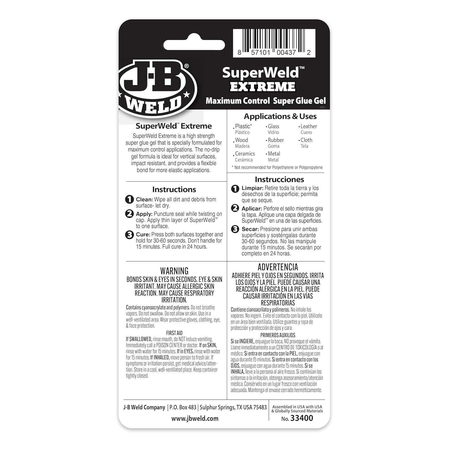 Quick-Setting SuperWeld Extreme Superglue – 15g Adhesive for Multiple Surfaces