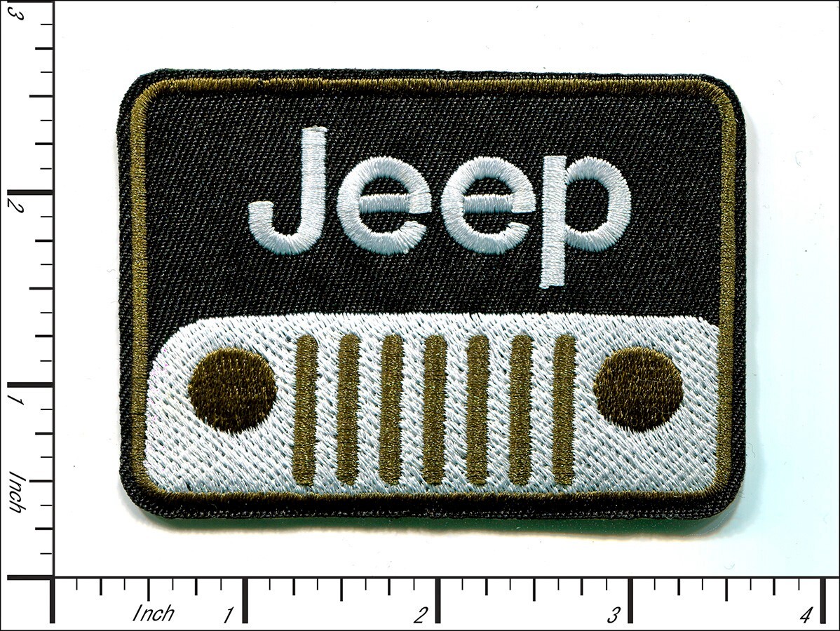 20 Pcs Embroidered Iron on patches JEEP 4×4 Logo 82x59mm AP063jP4