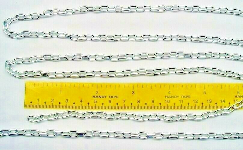 2 Feet Silver Aluminum CABLE CHAIN 5mm x 8mm Oval ~ Light weight / Non-tarnish