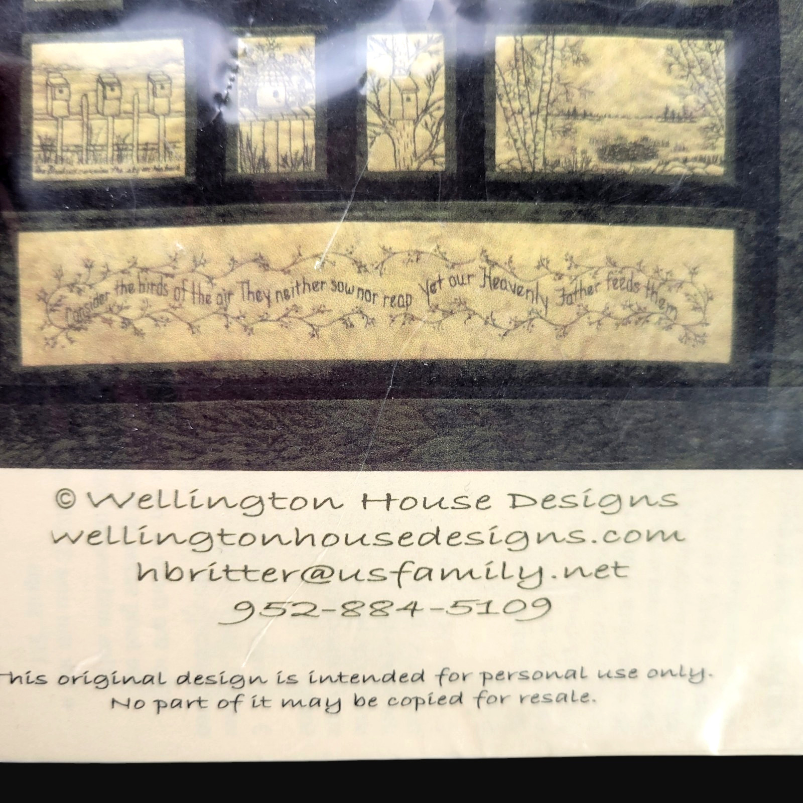 Feathered Nests Welington House Designs Finishing Quilt & Emboider Patterns #171