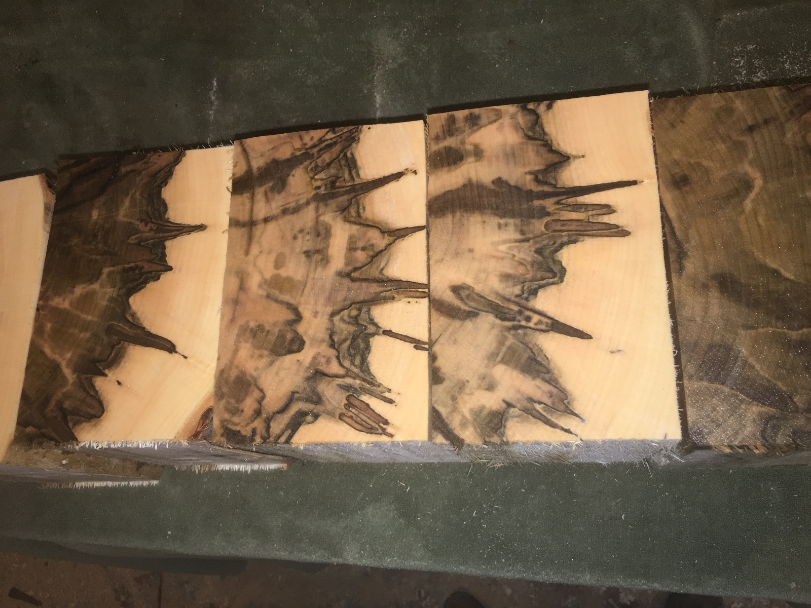 2 Pc. Premium Ambrosia Maple turning pc 6 x 6 x 4″ CLEAN!!!