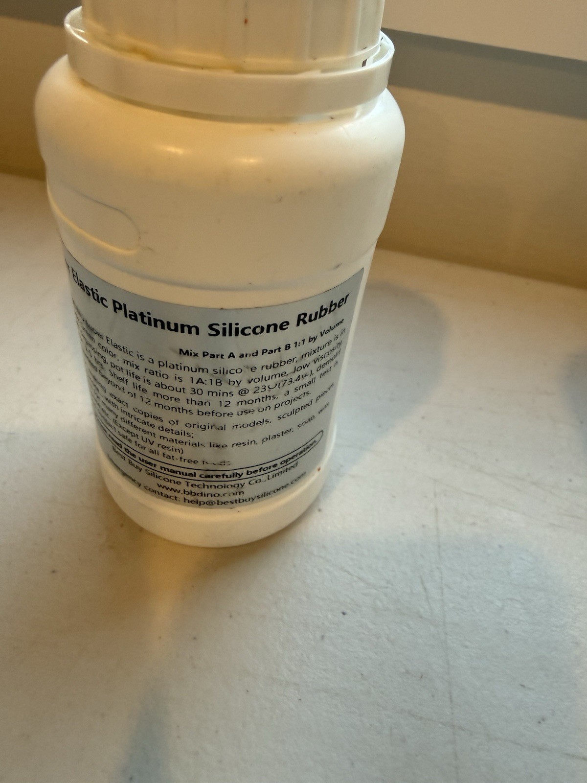 BBDINO Super Elastic Platinum Silicone Rubber PART A ONLY 10.58oz (300g)