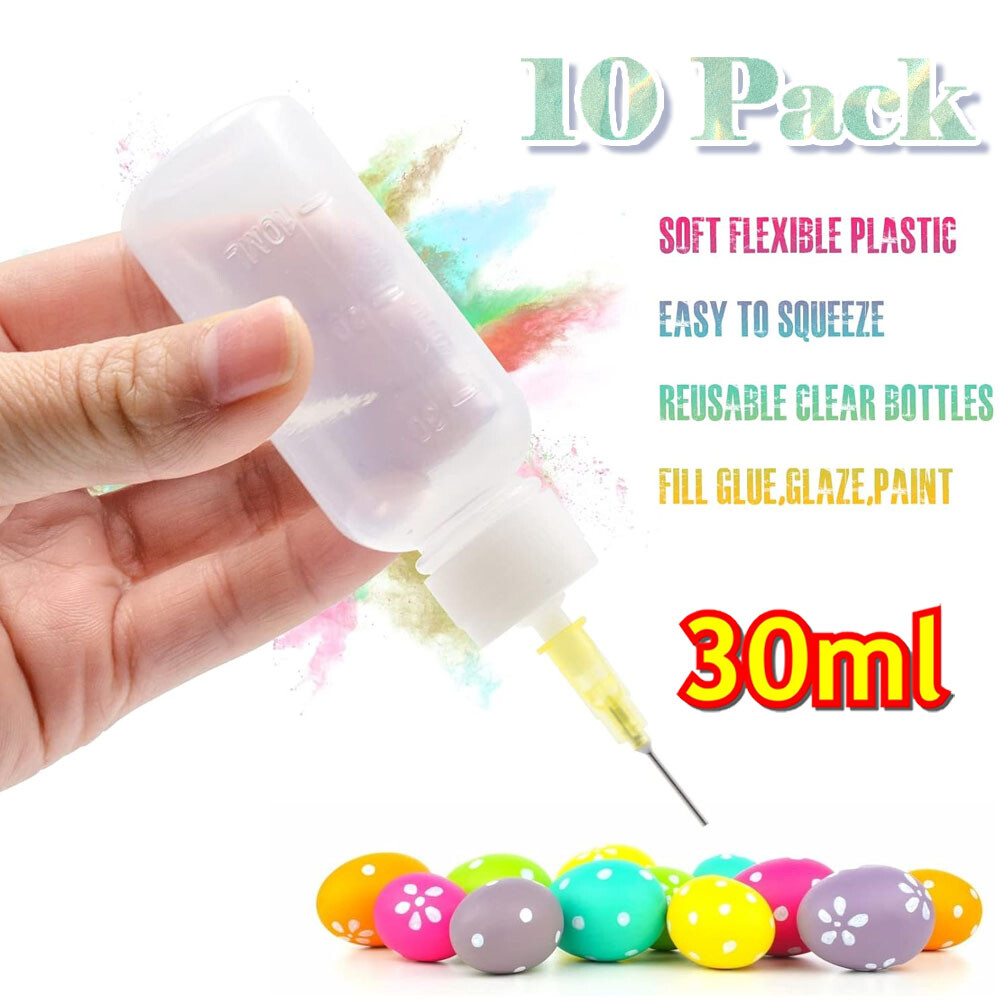 10Pack 30ml Precision Applicator Bottles,10Pcs Needle Tip Squeeze Bottle Squeeze
