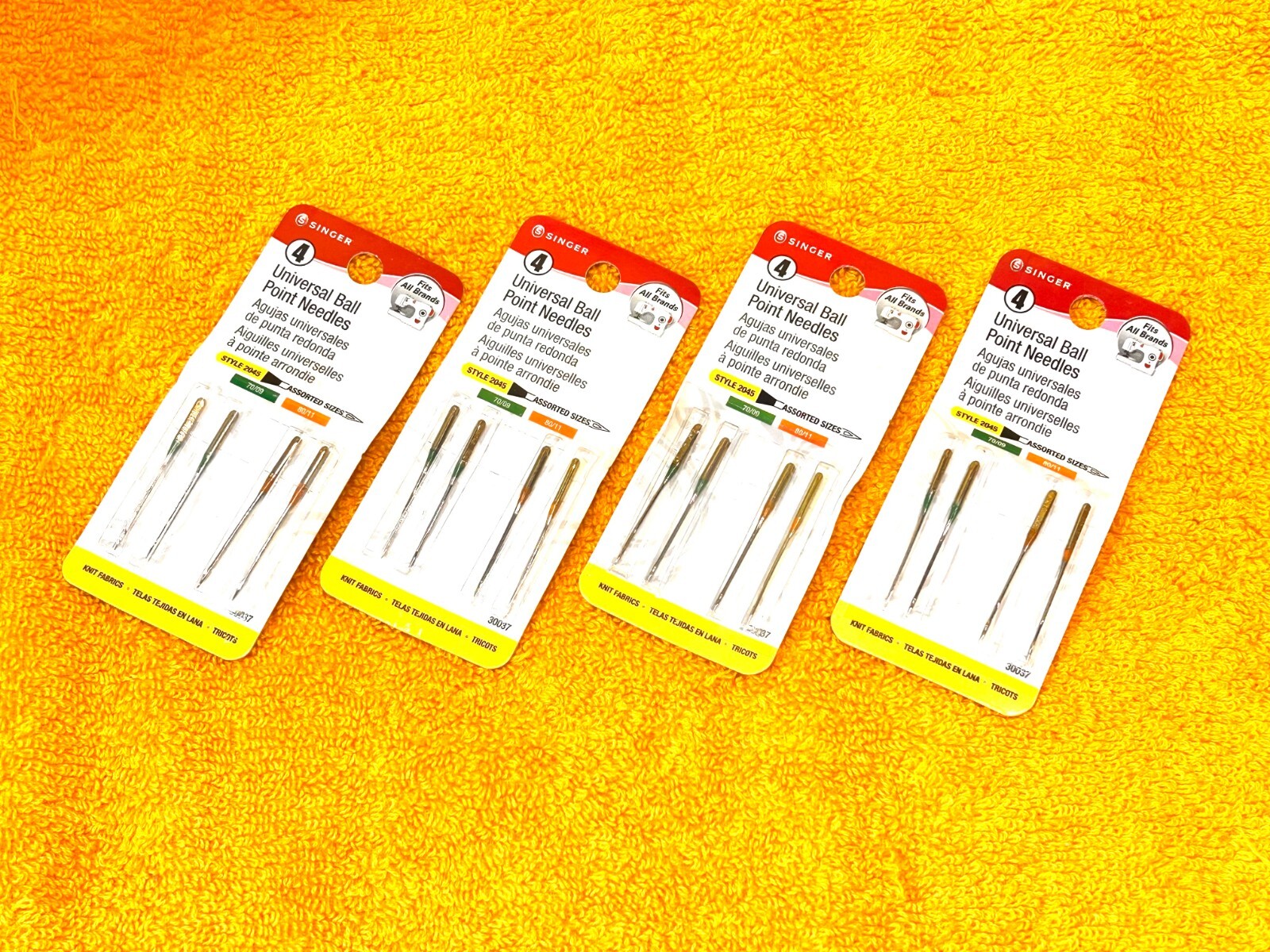 LOT of (16) SINGER UNIVERSAL BALL POINT NEEDLES STYLE 2045 SIZES 70/09 80/11