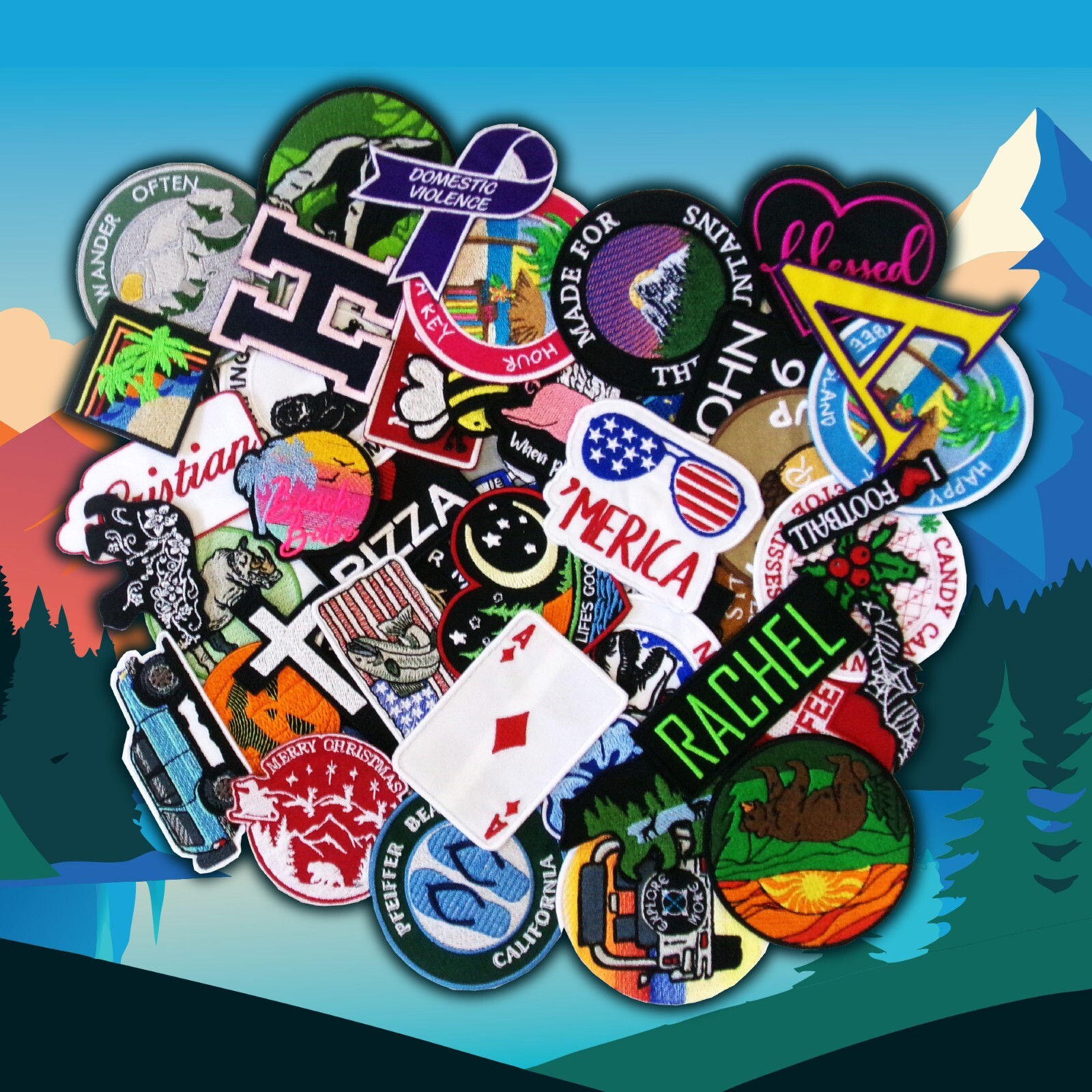 Custom Your Name Personalized Tag Embroidered Iron-on Patch DIY Applique Biker