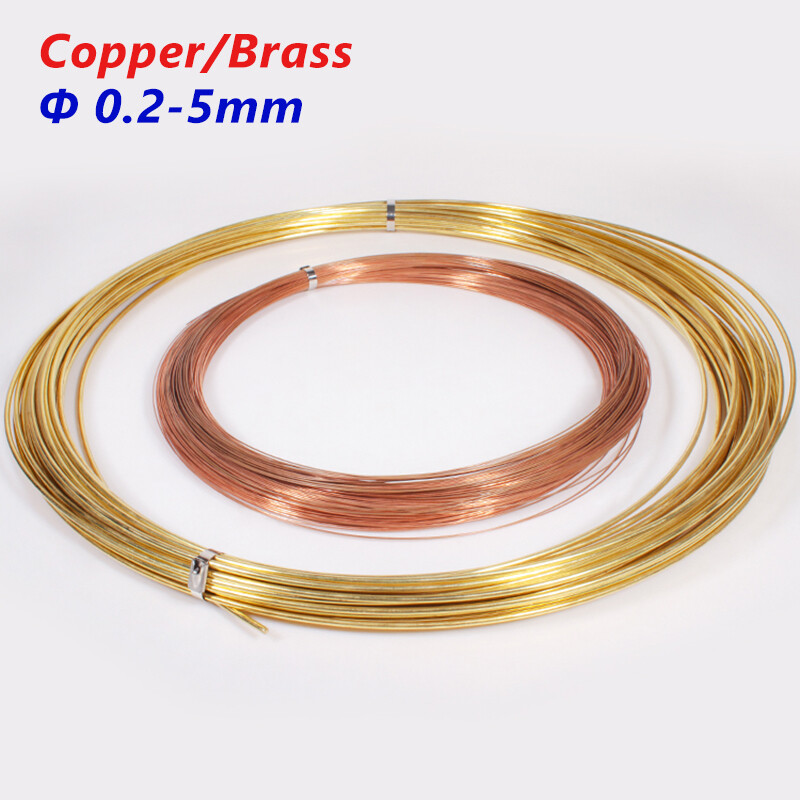 Round Soft Copper / Brass Wire Bare Solid Φ0.2-5mm Jewellery Craft Model Making