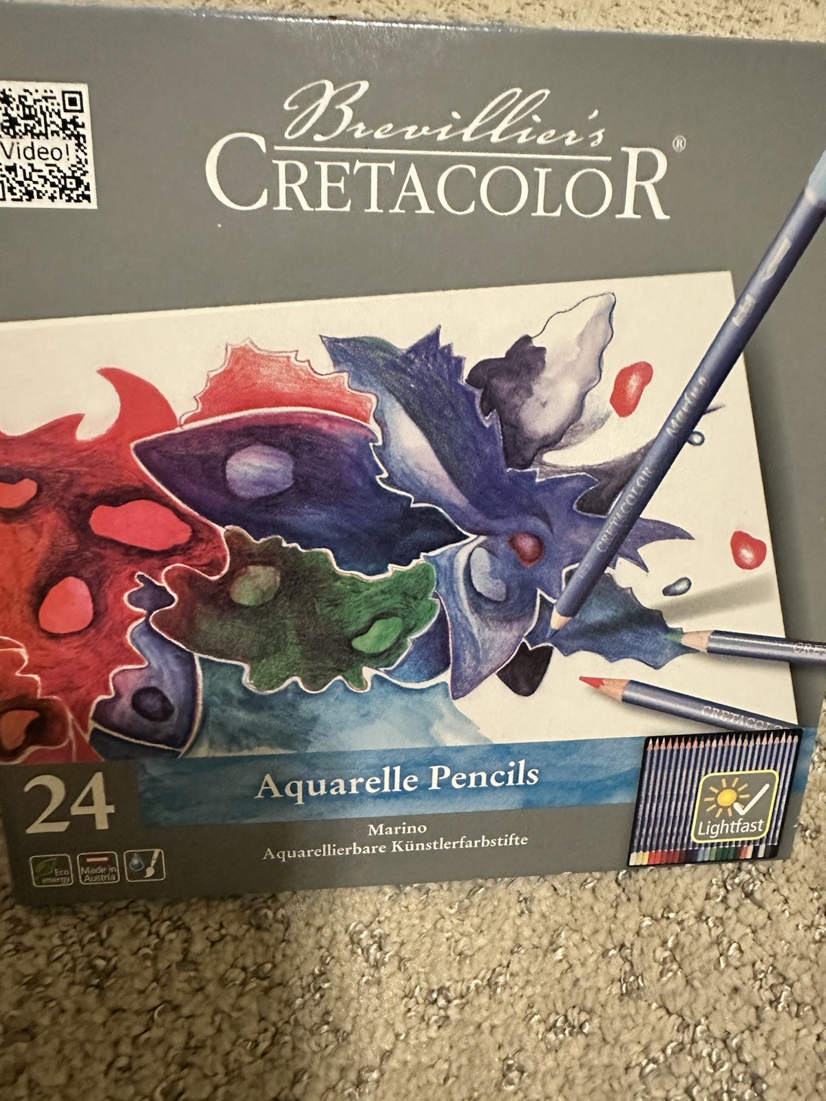 Brevilliers Cretacolor Marino Aquarelle Watercolor Pencil Set of 24, Brand New