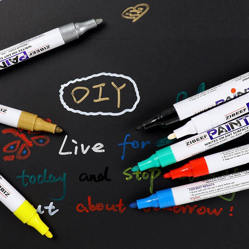 1-12 Waterproof Permanent Paint Marker Pen for Car Tyre Tire Tread Rubber Metal