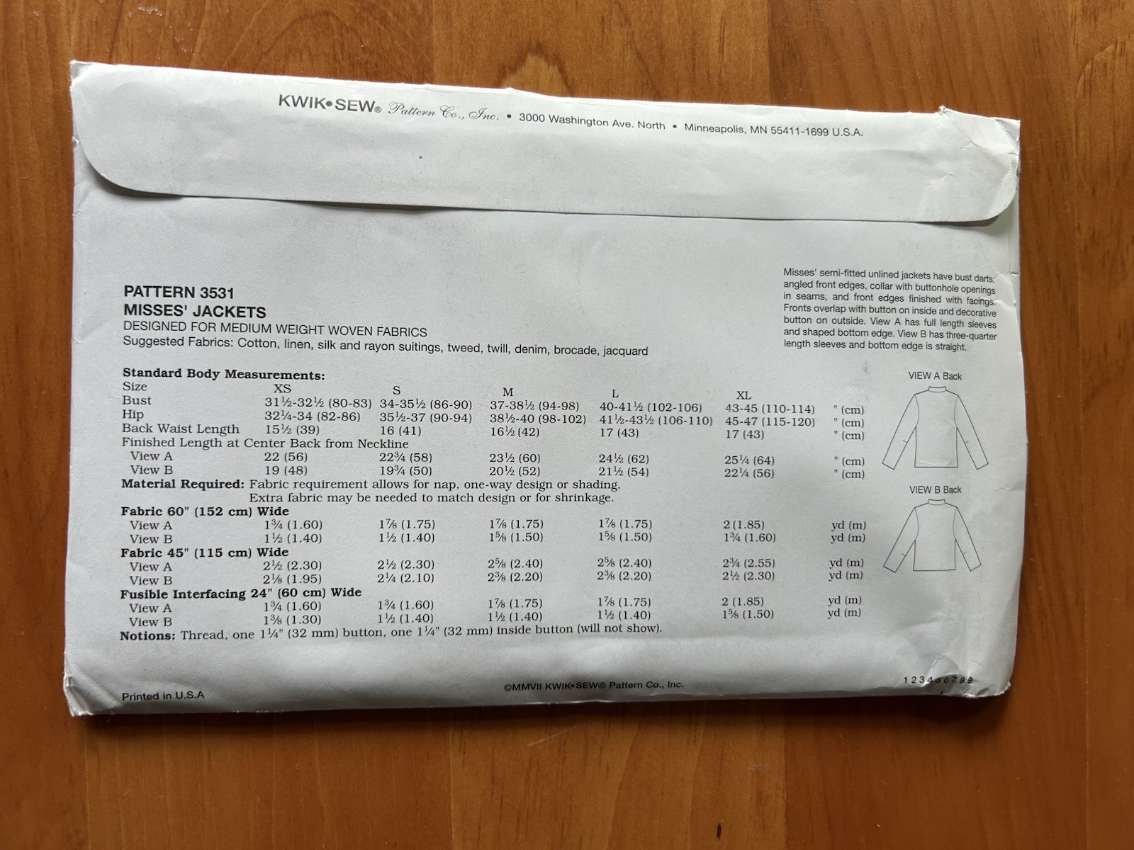 Womens Uncut Jacket Sewing Patterns, Lot of 8, Med-Lrg Or All Sizes