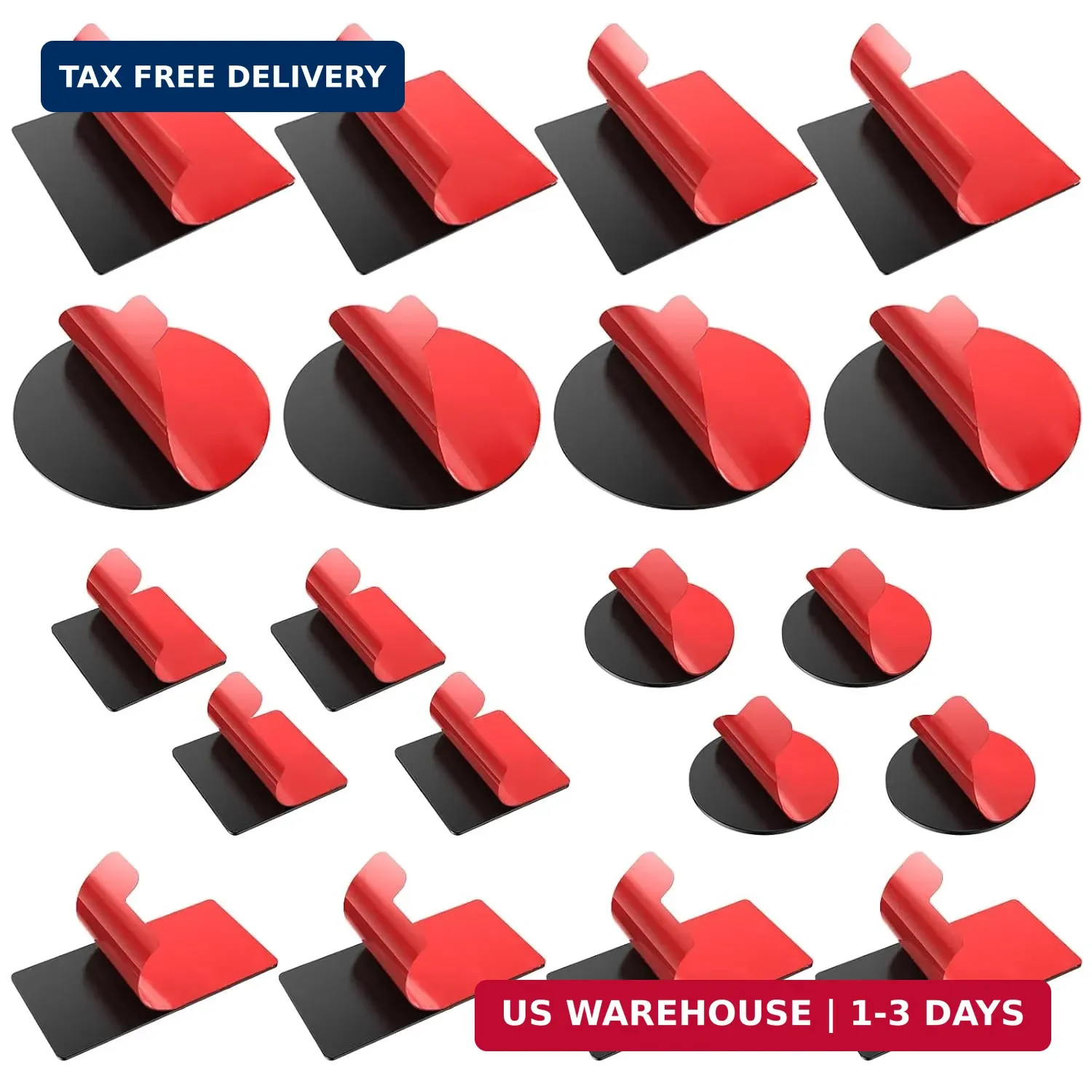 Double Sided Tape Heavy Duty, 20PCS VHB 5952 Adhesive Pads – 1 in & 2 in Squares
