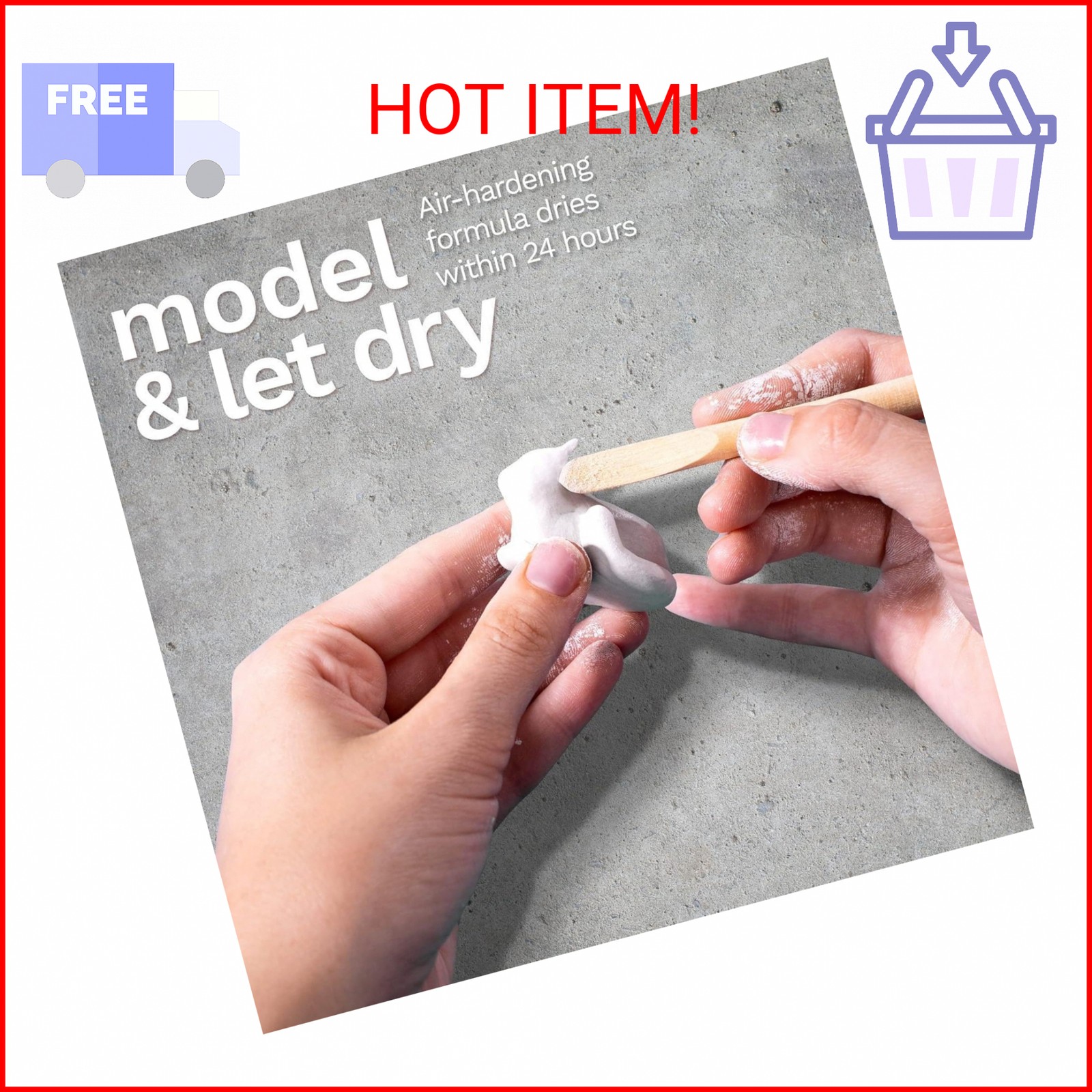Prang Das Air Hardening Clay 1.1 Lb: White (387000)