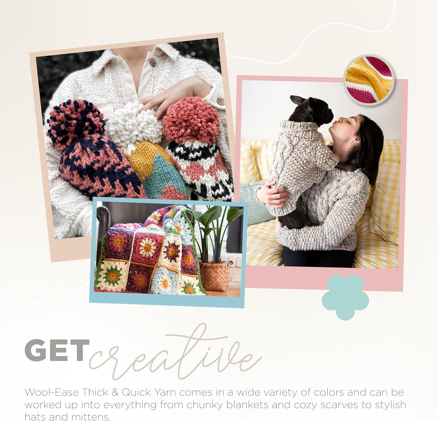 Wool-Ease Thick & Quick Yarn, Soft and Bulky Yarn for Knitting, Crocheting, and