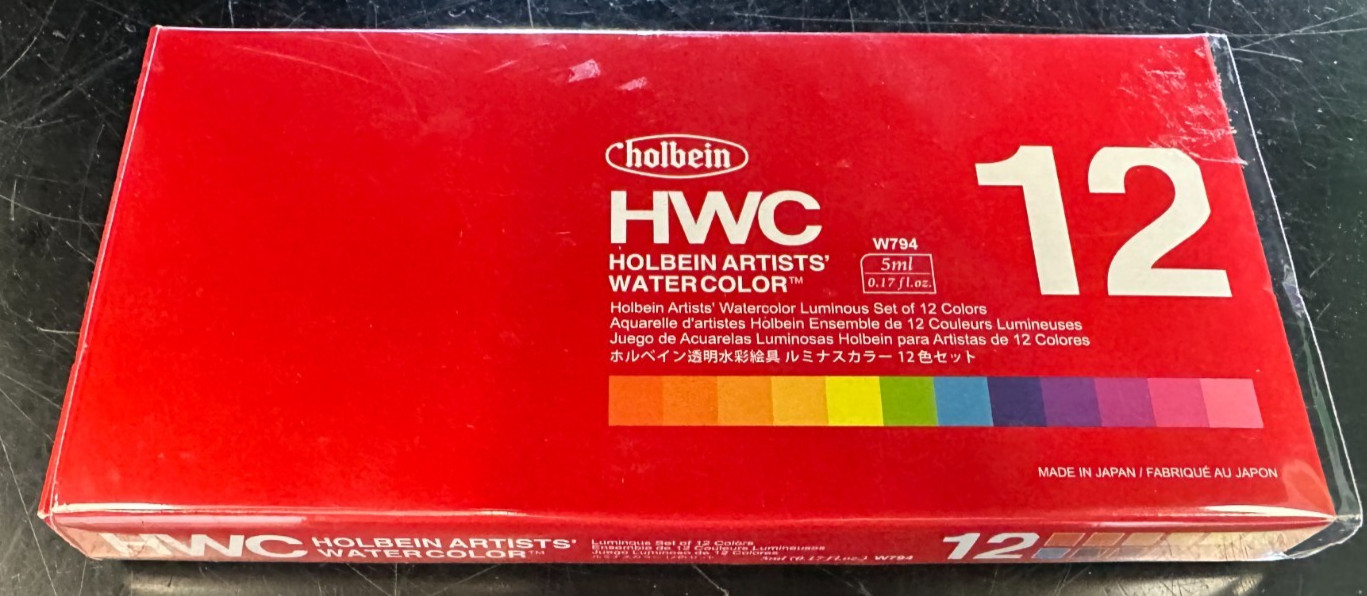 Holbein HWC Artists Watercolor Set 5ml W794 – Set Of 12 Colors