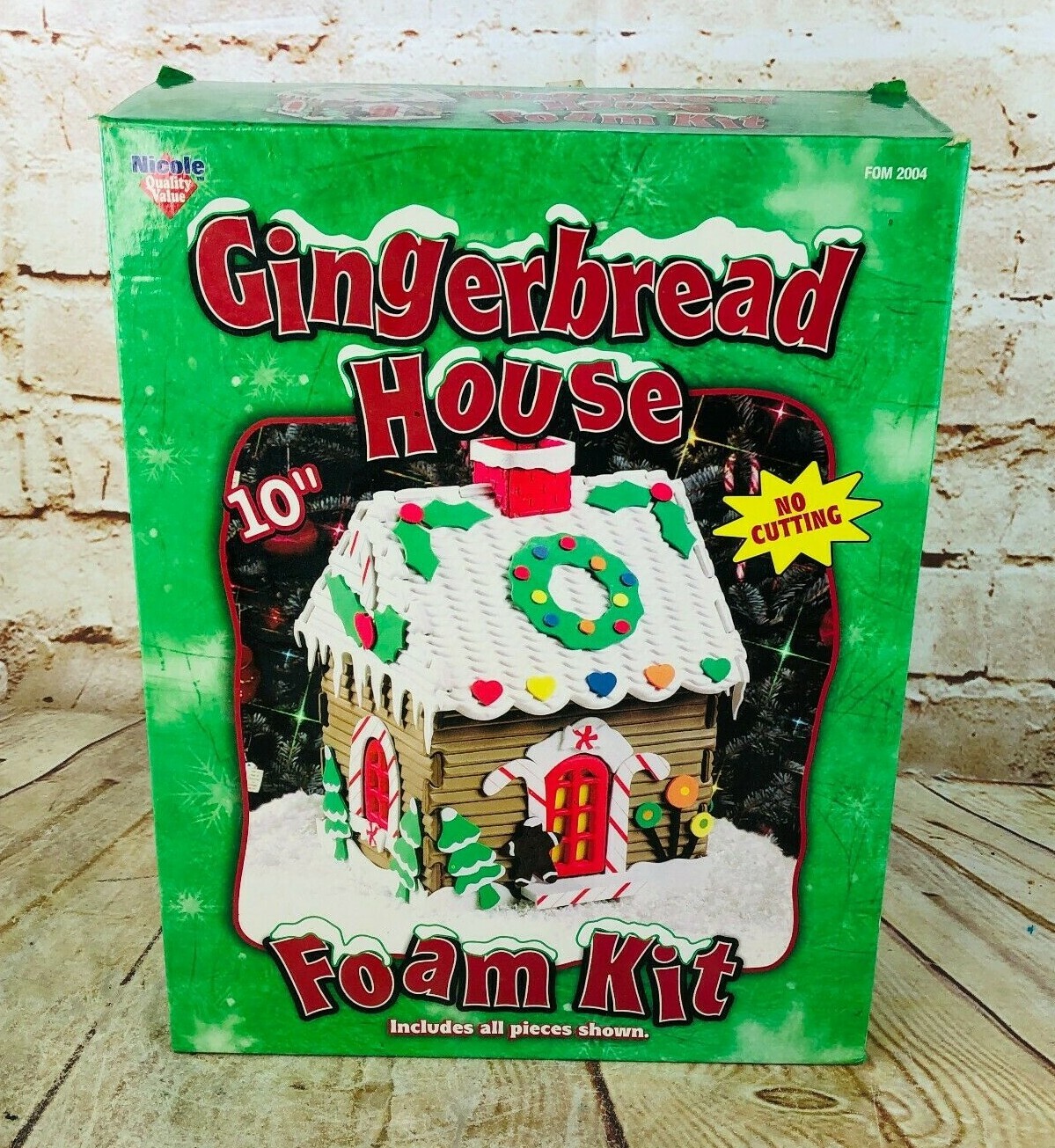 vtg nicole gingerbread house foam kit