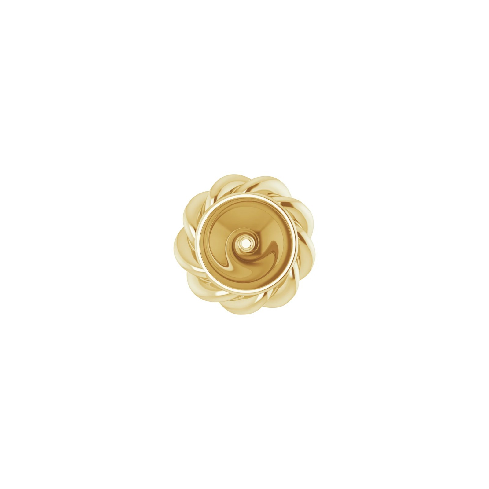 10K 14K 18K Gold, Platinum & Silver Rope Earring Setting for 5-5.9 mm Pearl