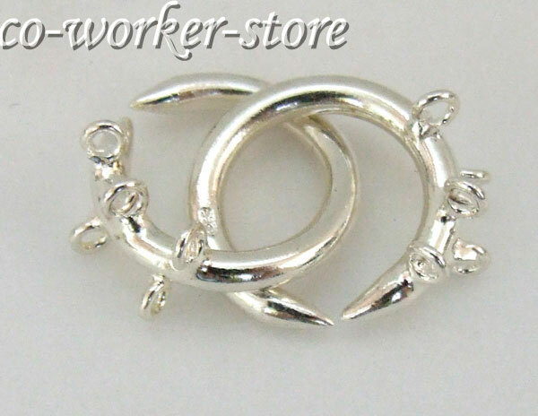 Floralize sterling silver clasp circle rectanle round jewelry marking supply