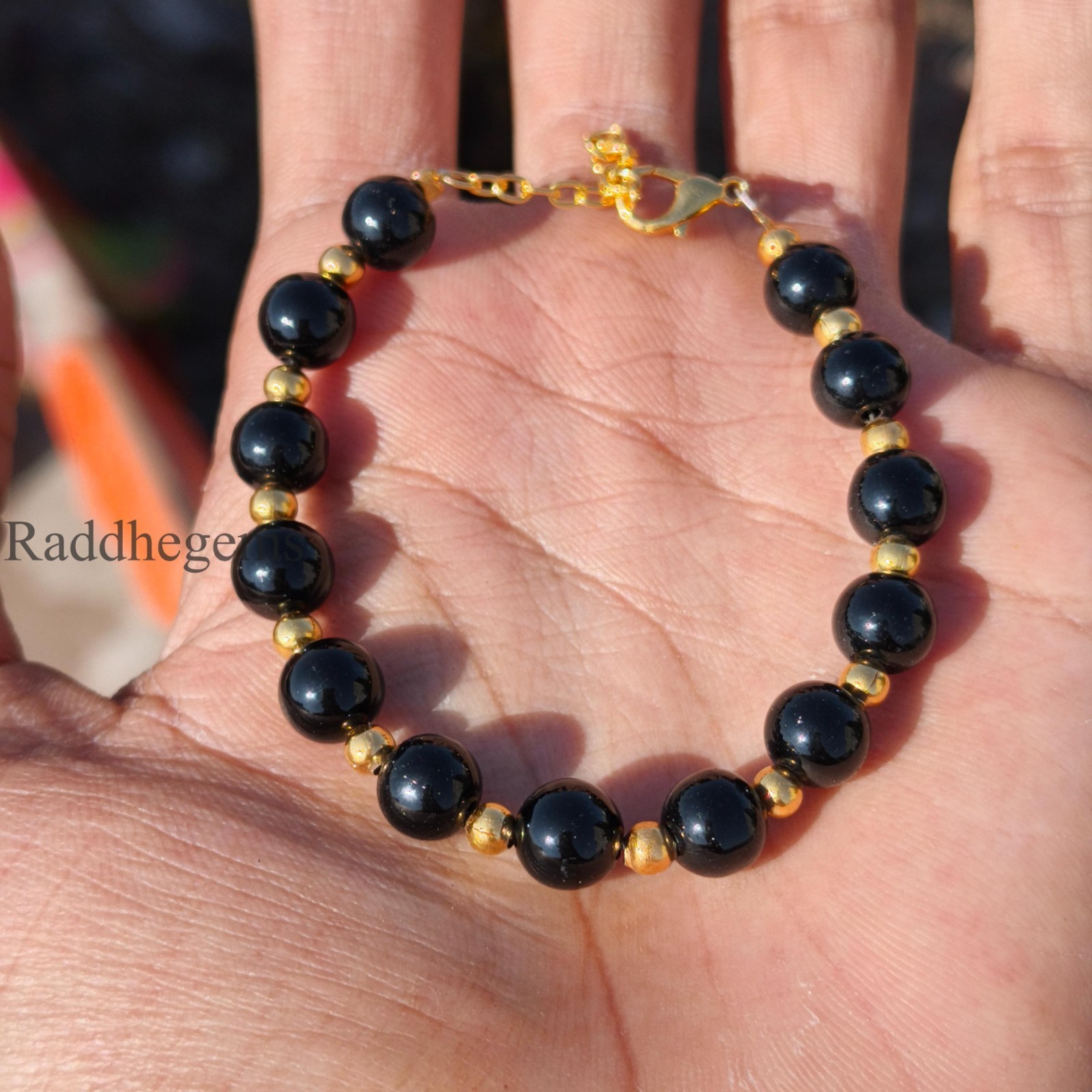 Black Onyx Bracelet, Real Black Onyx Jewelry, Natural Onyx Bracelet