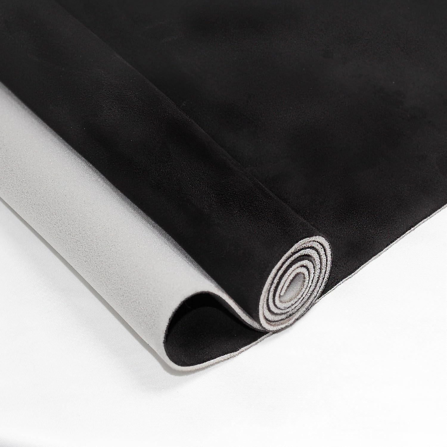 Black Suede Headliner 85″x60″ Foam Backing Car SUV Truck RV Boat Auto Roof