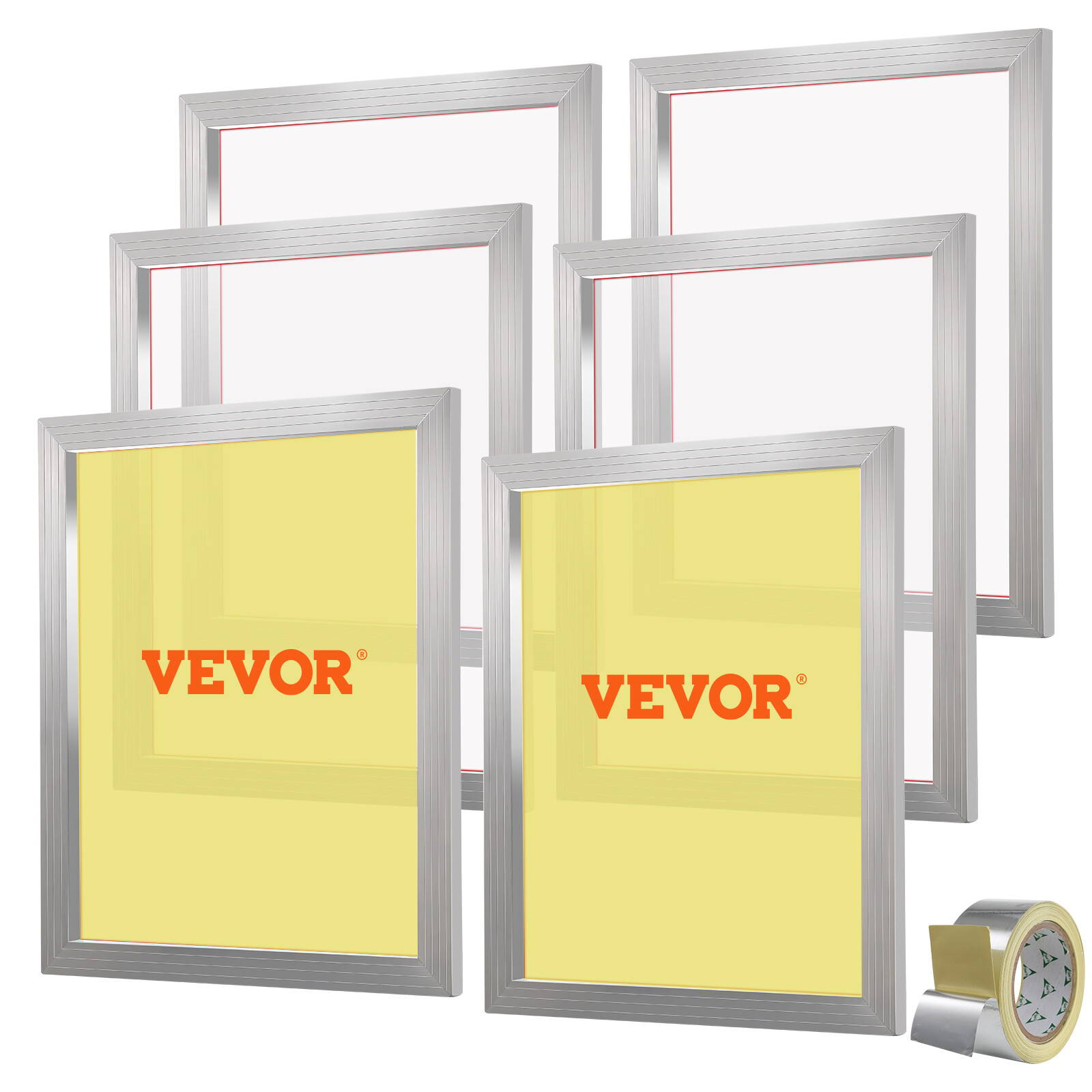 VEVOR 6Pack 20″ x 24″ Aluminum Frame Silk Screen Printing Screens 305 Count Mesh