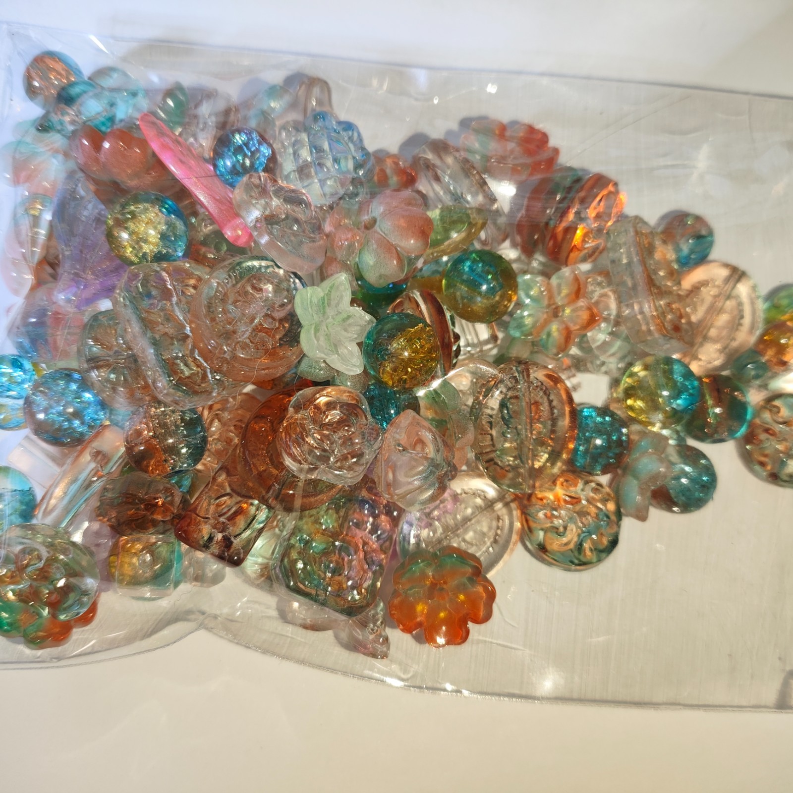 100g Iridescent Glass Beads Kit for Sun Catcher DIY Hanging Decoration Craft
